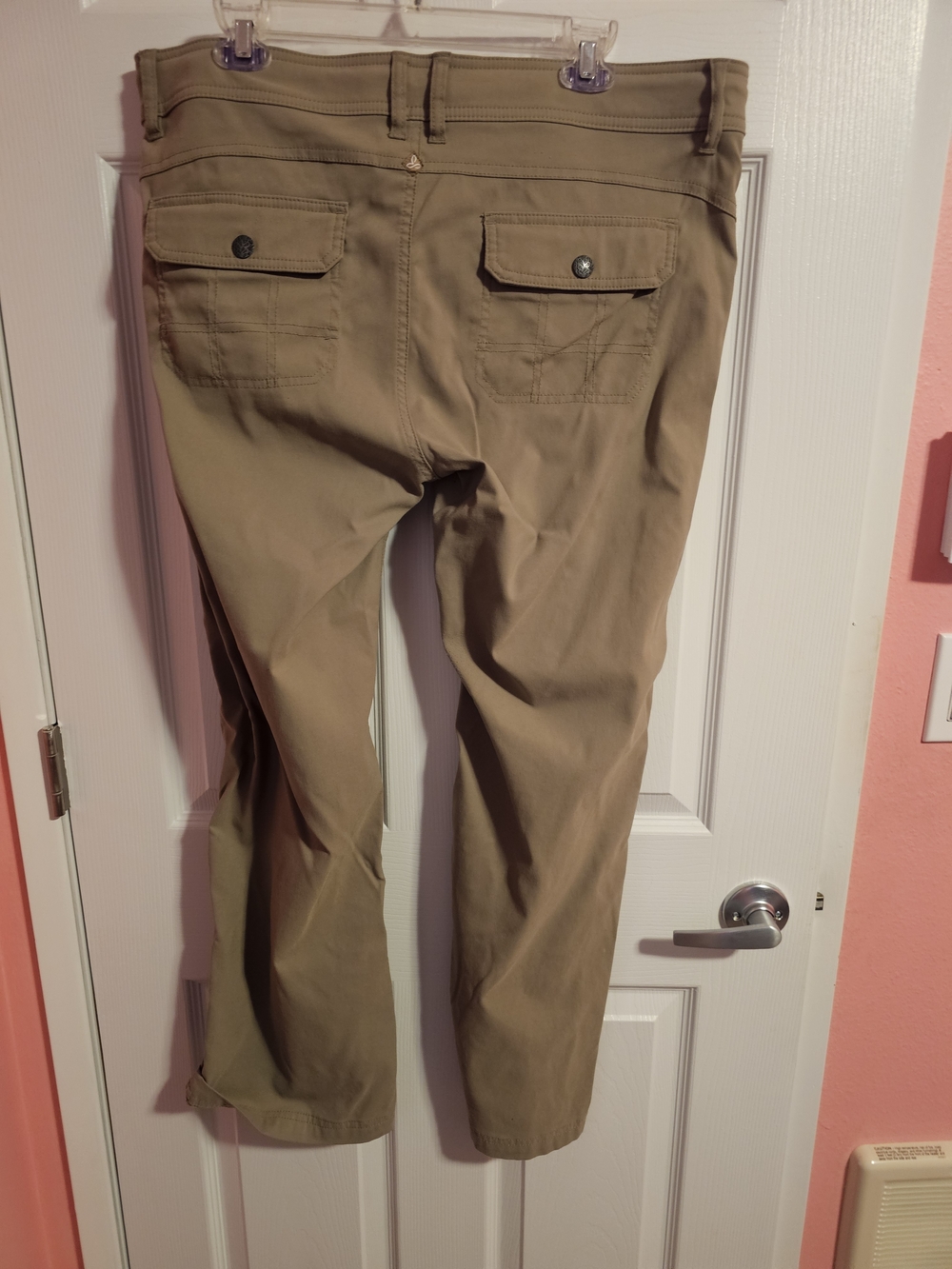 Prana Halle Pants Women's Khaki Utility Chinos in Tan Size 16